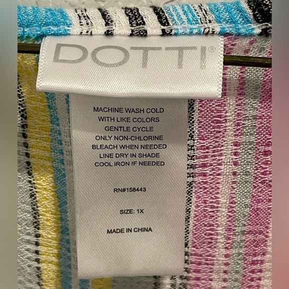 DOTTI Vintage Colorful long blouse dress Size 1X - Picture 3 of 4